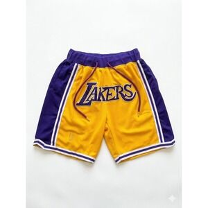 Just Don Shorts Men Yellow Sz M Los Angeles Lakers 1996-97 Mesh NBA Kobe Workout
